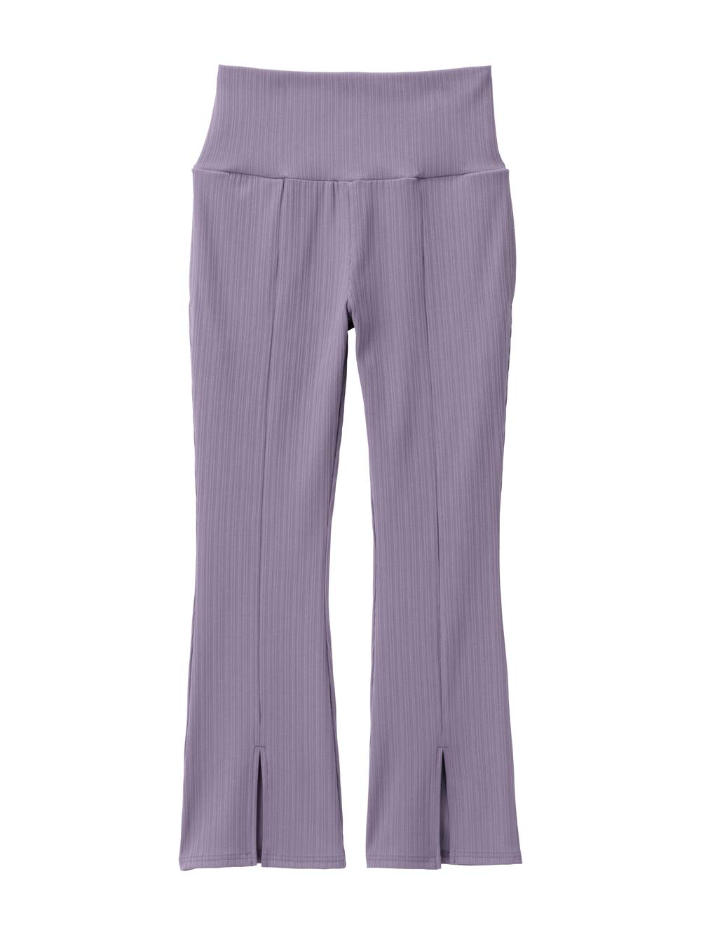 マタニティ パンツ|fairy（フェアリー）ランダムテレコセンタースラッシュらくちんパンツ【出産後も長く使える】|ラベンダー