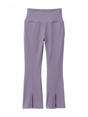 マタニティ パンツ|fairy（フェアリー）ランダムテレコセンタースラッシュらくちんパンツ【出産後も長く使える】|ラベンダー