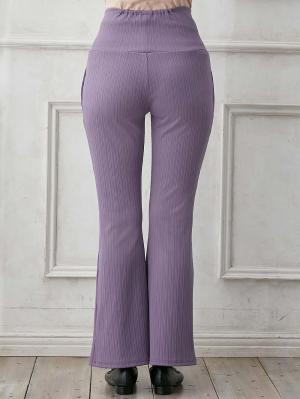 マタニティ パンツ|fairy（フェアリー）ランダムテレコセンタースラッシュらくちんパンツ【出産後も長く使える】