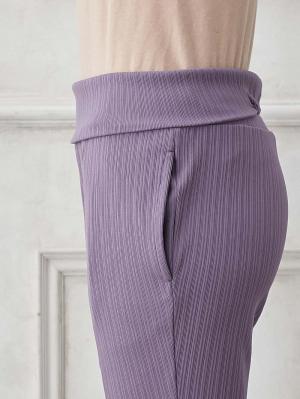 マタニティ パンツ|fairy（フェアリー）ランダムテレコセンタースラッシュらくちんパンツ【出産後も長く使える】