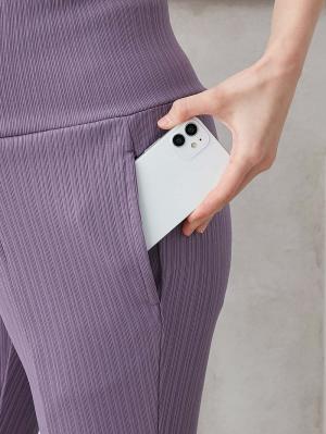 マタニティ パンツ|fairy（フェアリー）ランダムテレコセンタースラッシュらくちんパンツ【出産後も長く使える】