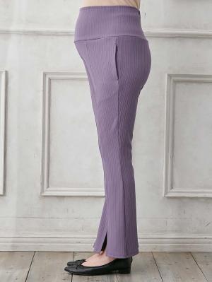 マタニティ パンツ|fairy（フェアリー）ランダムテレコセンタースラッシュらくちんパンツ【出産後も長く使える】