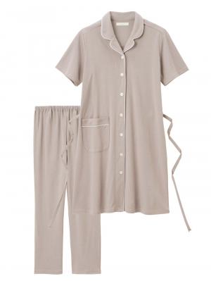 fairy（フェアリー）オープンカラー半袖パジャマ　マタニティ・産後授乳パジャマ【出産後も長く使える】 10352