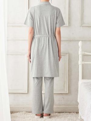 マタニティ パジャマ・ルームウェア|fairy(フェアリー)オープンカラー半袖パジャマ マタニティ・産後授乳パジャマ【出産後も長く使える】