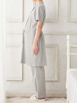 マタニティ パジャマ・ルームウェア|fairy(フェアリー)オープンカラー半袖パジャマ マタニティ・産後授乳パジャマ【出産後も長く使える】