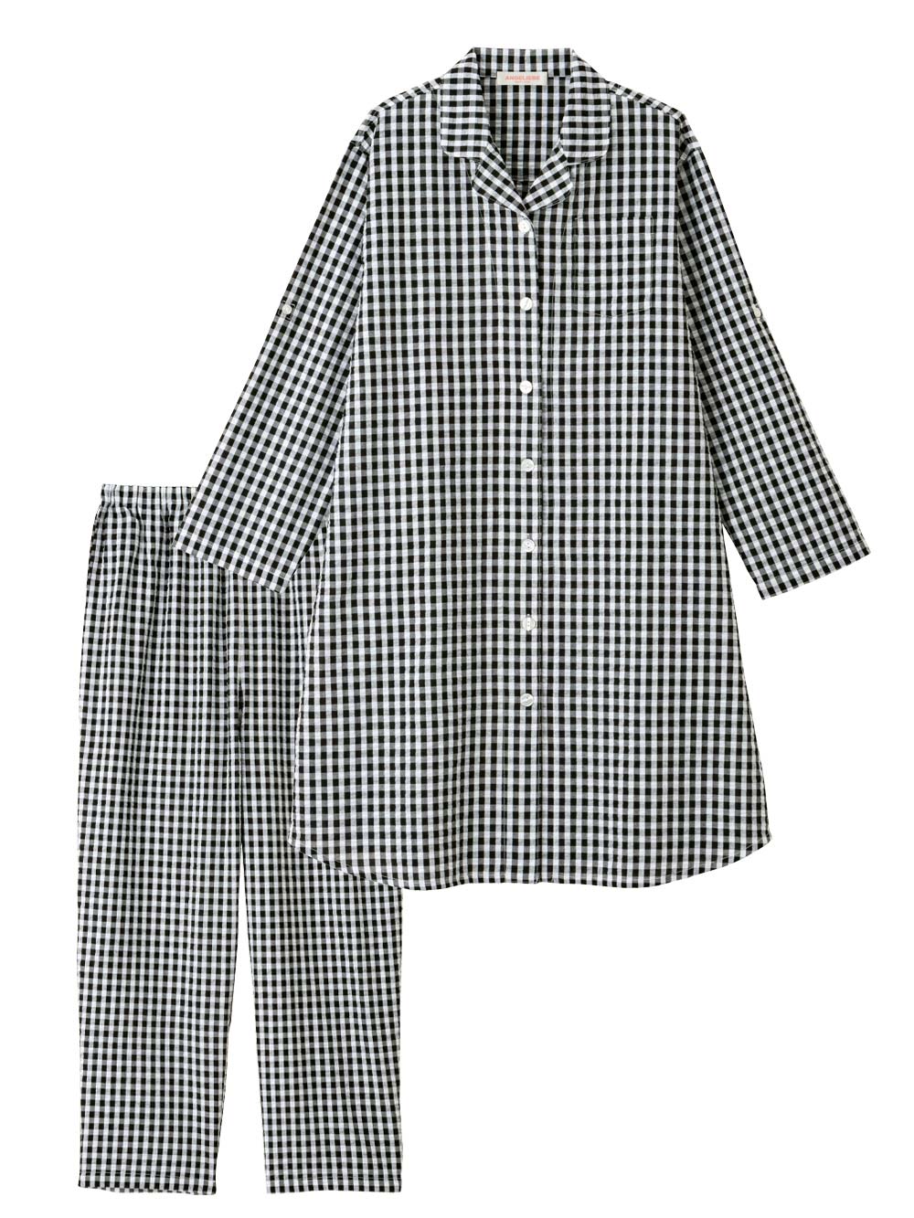 マタニティ パジャマ・ルームウェア|fairy（フェアリー）サラっと快適　綿100％パジャマ　マタニティ・産後授乳パジャマ【出産後も長く使える】|ブラックチェック