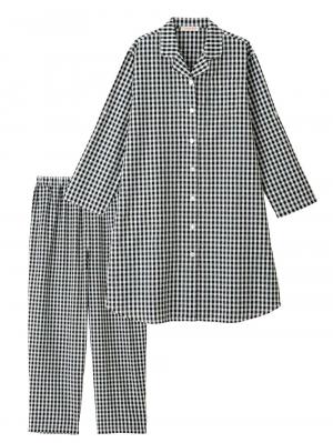 マタニティ パジャマ・ルームウェア|fairy（フェアリー）サラっと快適　綿100％パジャマ　マタニティ・産後授乳パジャマ【出産後も長く使える】|ブラックチェック