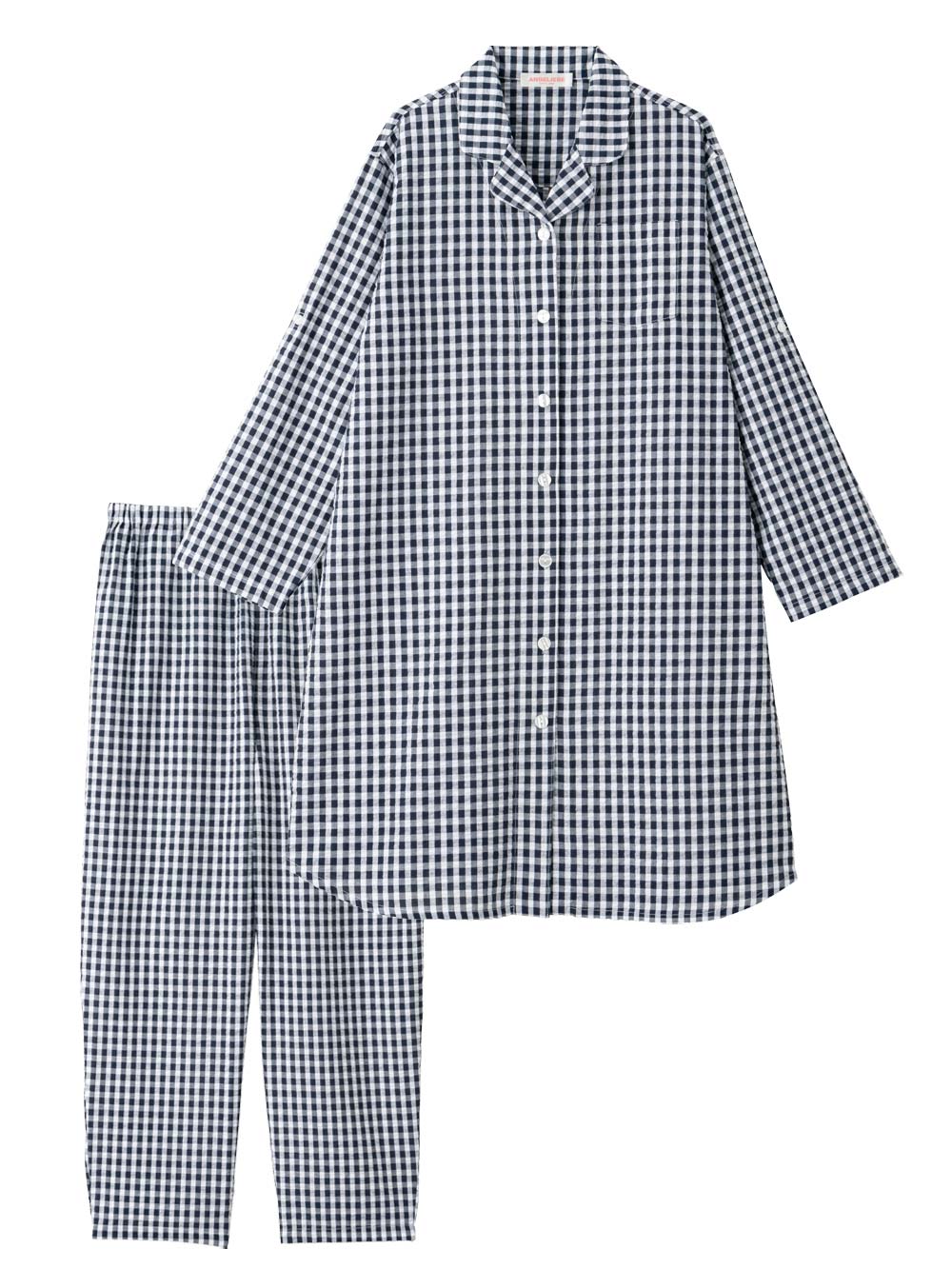 マタニティ パジャマ・ルームウェア|fairy（フェアリー）サラっと快適　綿100％パジャマ　マタニティ・産後授乳パジャマ【出産後も長く使える】|ネイビーチェック