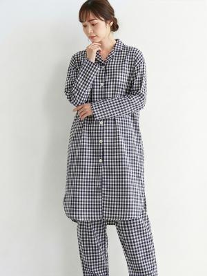 マタニティ パジャマ・ルームウェア|fairy（フェアリー）サラっと快適　綿100％パジャマ　マタニティ・産後授乳パジャマ【出産後も長く使える】|ネイビーチェック