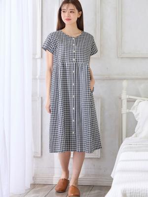 fairy（フェアリー）サラっと快適　綿100%ネグリジェ　マタニティ・産後授乳パジャマ【出産後も長く使える】10355