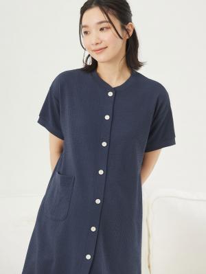 マタニティ パジャマ・ルームウェア|fairy（フェアリー）ワッフル半袖パジャマ　マタニティ・産後授乳パジャマ【出産後も長く使える】|ネイビー