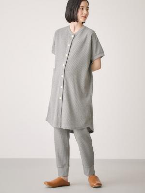 マタニティ パジャマ・ルームウェア|fairy（フェアリー）ワッフル半袖パジャマ　マタニティ・産後授乳パジャマ【出産後も長く使える】|チャコール杢