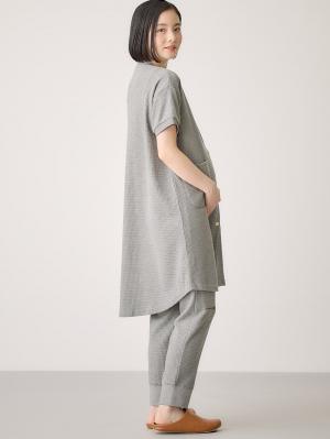 マタニティ パジャマ・ルームウェア|fairy（フェアリー）ワッフル半袖パジャマ　マタニティ・産後授乳パジャマ【出産後も長く使える】|チャコール杢