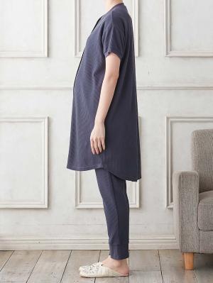 マタニティ パジャマ・ルームウェア|fairy（フェアリー）ワッフル半袖パジャマ　マタニティ・産後授乳パジャマ【出産後も長く使える】