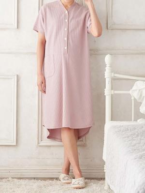 fairy（フェアリー）ワッフル半袖ネグリジェ　マタニティ・産後授乳パジャマ【出産後も長く使える】10357