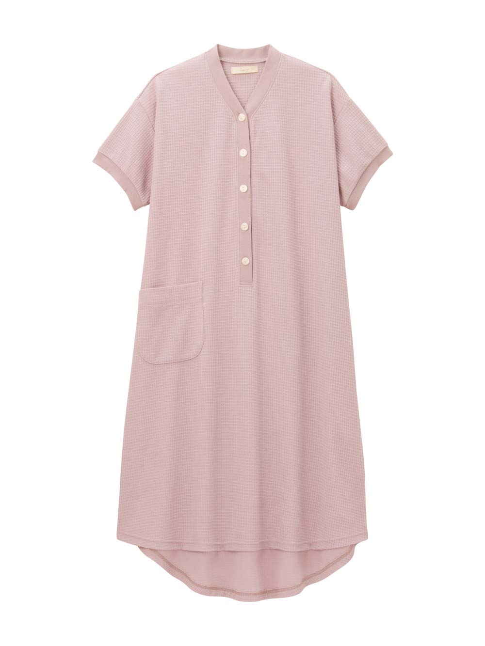マタニティ パジャマ・ルームウェア|fairy（フェアリー）ワッフル半袖ネグリジェ　マタニティ・産後授乳パジャマ【出産後も長く使える】|ピンク