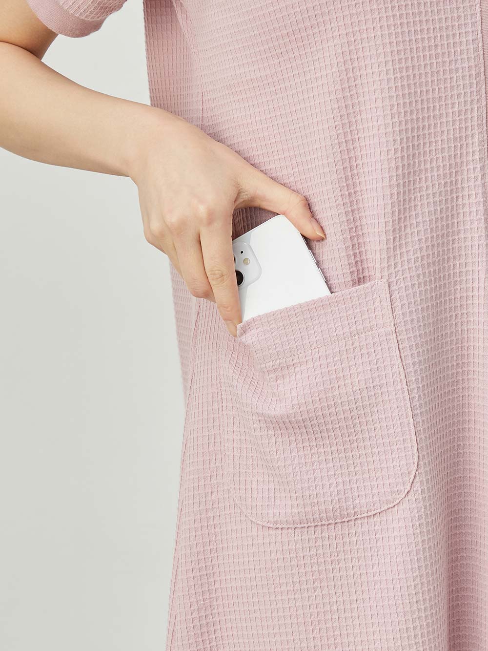 マタニティ パジャマ・ルームウェア|fairy（フェアリー）ワッフル半袖ネグリジェ　マタニティ・産後授乳パジャマ【出産後も長く使える】