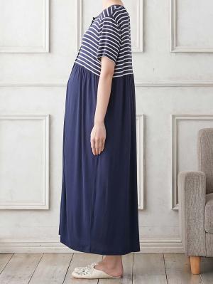 マタニティ パジャマ・ルームウェア|fairy（フェアリー）涼感前開き半袖ネグリジェ　マタニティ・産後授乳パジャマ【出産後も長く使える】