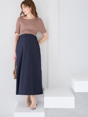 マタニティ トップス|前後2WAY綿混半袖ニット　マタニティ・産後授乳服【出産後も長く使える】|ペールブラウン