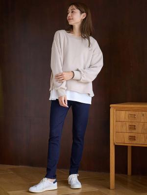 マタニティ パンツ|P・パンツ　ストレッチデニムスキニー|ネイビー