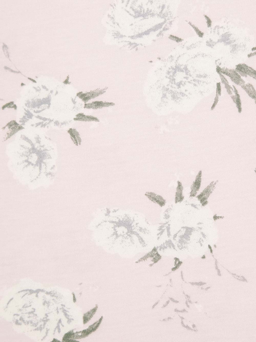 マタニティ パジャマ・ルームウェア|【親子コーデ可】スムースカシュクールパット付ノースリーブネグリジェ　マタニティ・産後授乳服【出産後も長く使える】|サックス×プリント