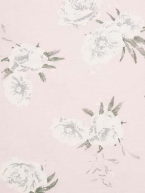 マタニティ パジャマ・ルームウェア|【親子コーデ可】スムースカシュクールパット付ノースリーブネグリジェ　マタニティ・産後授乳服【出産後も長く使える】|サックス×プリント