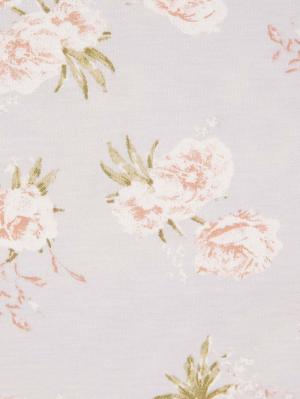 マタニティ パジャマ・ルームウェア|【親子コーデ可】スムースカシュクールパット付ノースリーブネグリジェ　マタニティ・産後授乳服【出産後も長く使える】|サックス×プリント