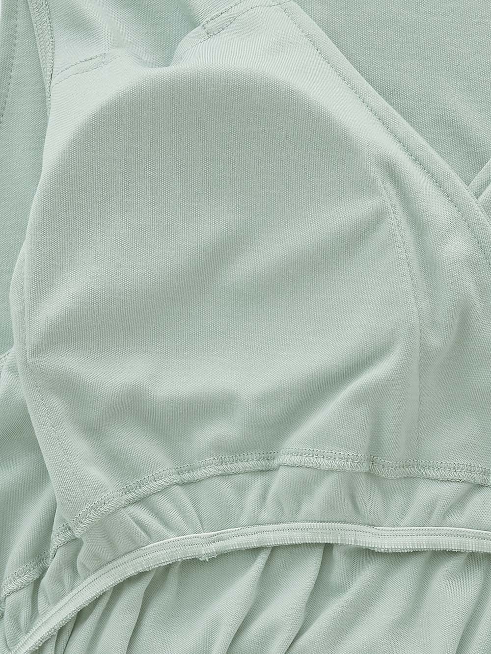 マタニティ パジャマ・ルームウェア|【親子コーデ可】スムースカシュクールパット付ノースリーブネグリジェ　マタニティ・産後授乳服【出産後も長く使える】