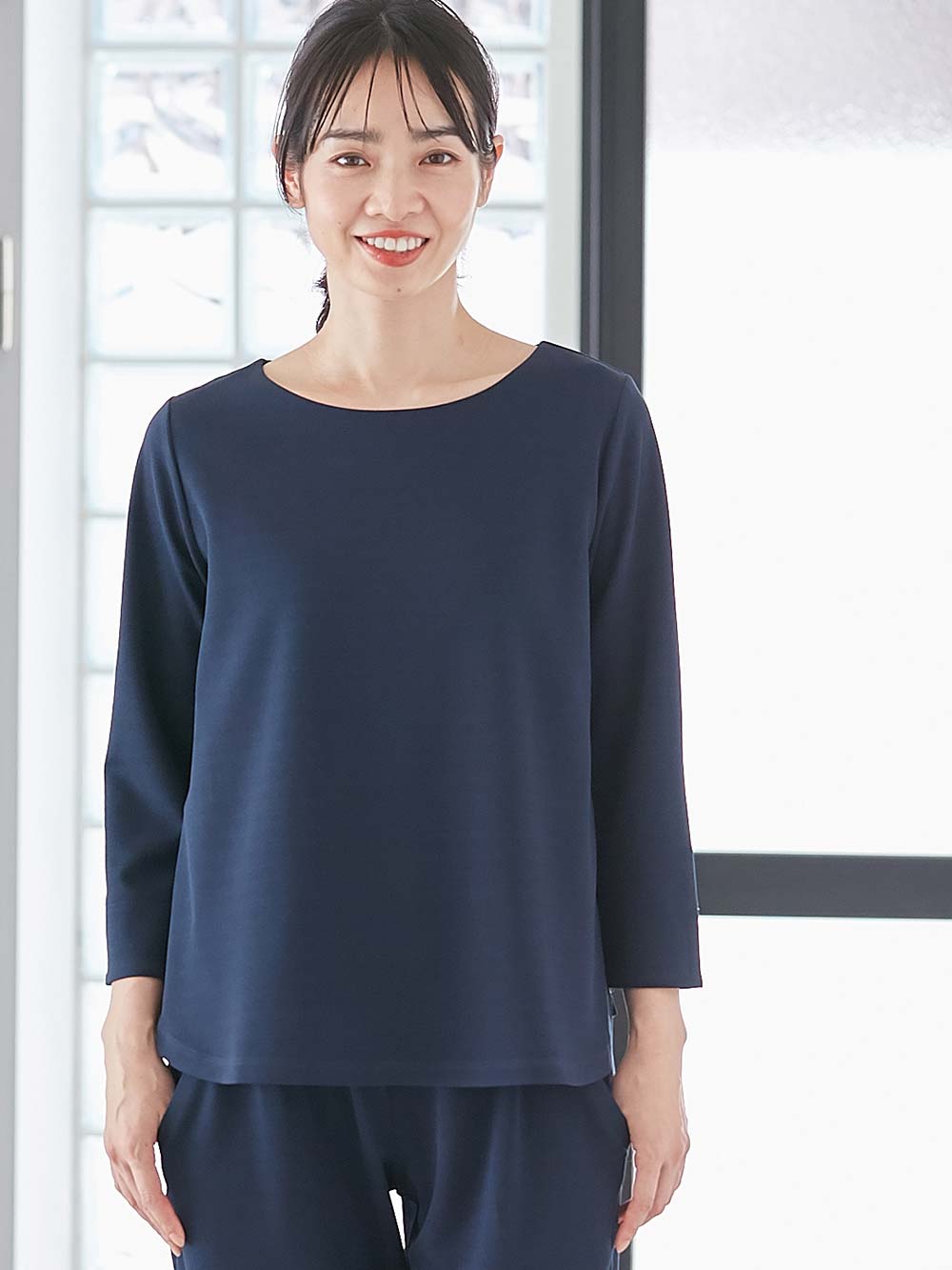 ANGELIEBE マタニティスーツ　ネイビー　M　M ANGELIEBE マタニティ 服 ジャケット 産前産後対応 ストレッチ