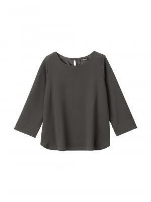 マタニティ トップス|強撚スムーストップス　マタニティ・産後授乳服【出産後も長く使える】|チャコール