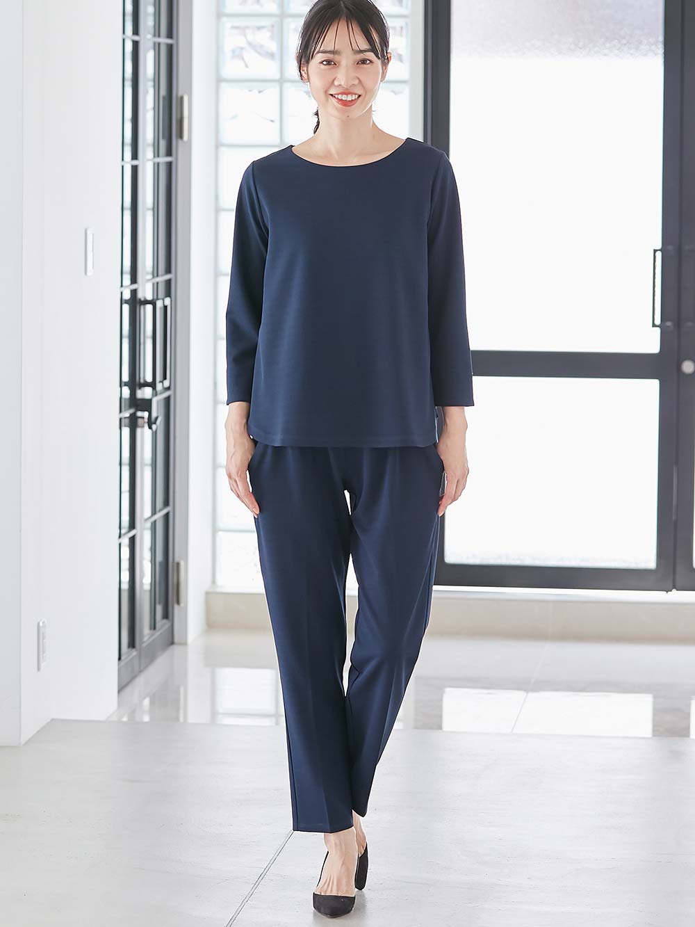 マタニティ トップス|強撚スムーストップス　マタニティ・産後授乳服【出産後も長く使える】