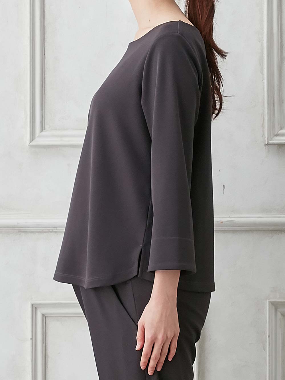 マタニティ トップス|強撚スムーストップス　マタニティ・産後授乳服【出産後も長く使える】