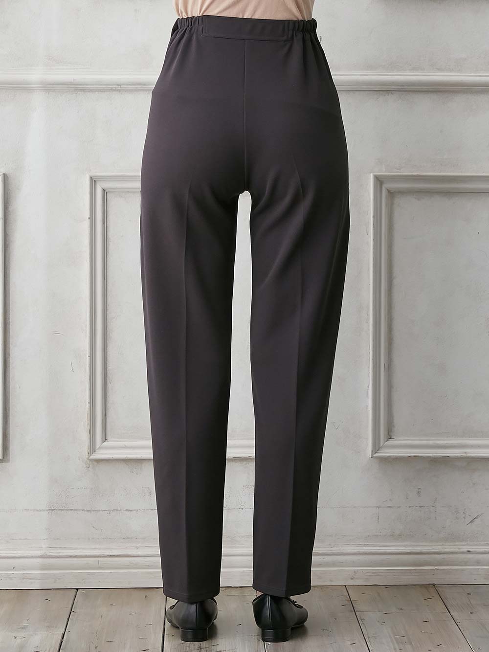 マタニティ パンツ|P・パンツ　強撚スムースセンタープレステーパード