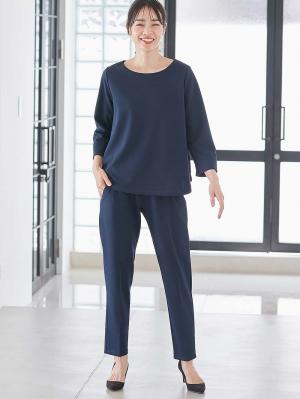 マタニティ パンツ|P・パンツ　強撚スムースセンタープレステーパード