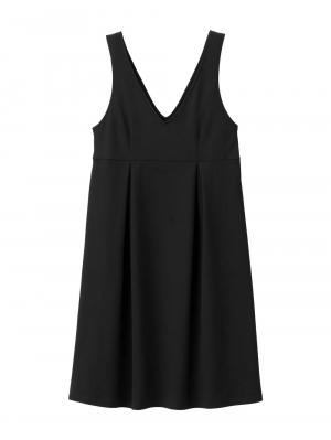 マタニティ ワンピース|強撚スムースジャンパースカート　マタニティ・授乳服【出産後も長く使える】|ブラック