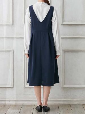 マタニティ ワンピース|強撚スムースジャンパースカート　マタニティ・授乳服【出産後も長く使える】