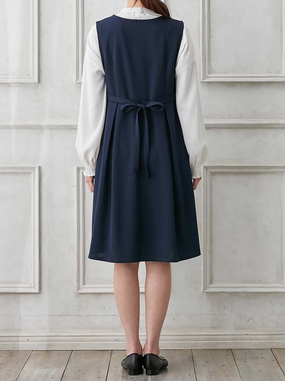 マタニティ ワンピース|【着丈が選べる】強撚スムースベストワンピース　マタニティ【出産後も長く使える】