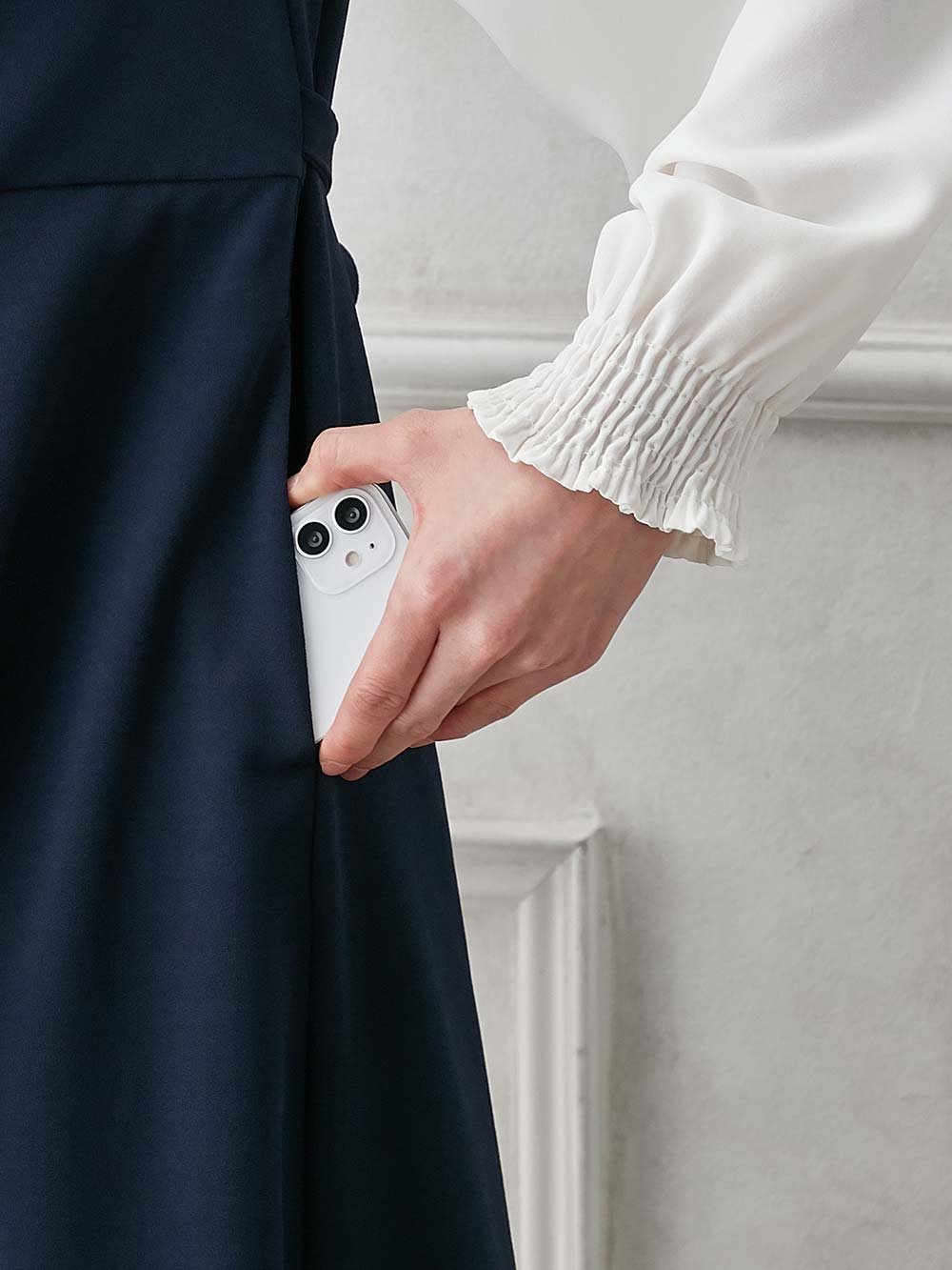 マタニティ ワンピース|【着丈が選べる】強撚スムースベストワンピース　マタニティ【出産後も長く使える】