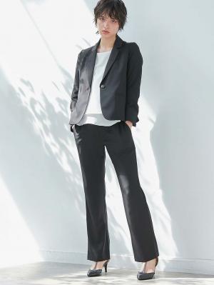 マタニティ トップス|自宅で洗えるテーラードジャケット　マタニティ・産後【出産後も長く使える】|ブラック