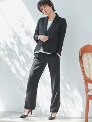 マタニティ トップス|自宅で洗えるテーラードジャケット　マタニティ・産後【出産後も長く使える】|ブラック