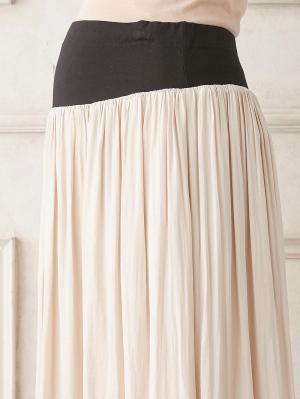 マタニティ スカート|ヴィンテージサテンギャザーロングスカート　マタニティ・産後【出産後も長く使える】