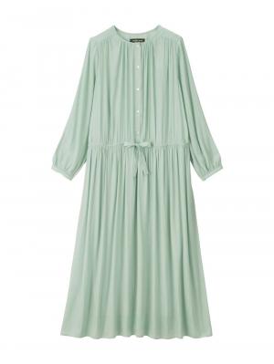 マタニティ ワンピース|ヴィンテージサテンワンピース マタニティ・産後授乳服【出産後も長く使える】|グリーン