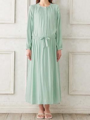 マタニティ ワンピース|ヴィンテージサテンワンピース マタニティ・産後授乳服【出産後も長く使える】