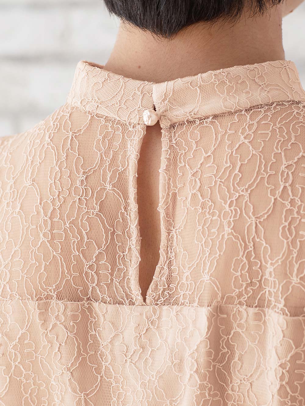 マタニティ ワンピース|ハイネックレースフォーマルワンピース