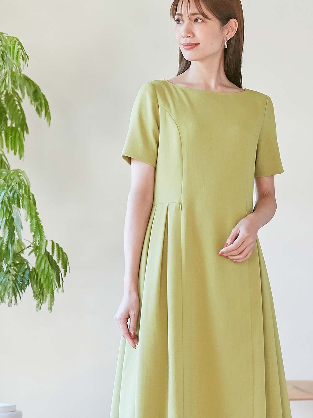 2024春大特価セール！ 半袖タックフレアーワンピース マタニティ・産後授乳服【出産後 マタニティ