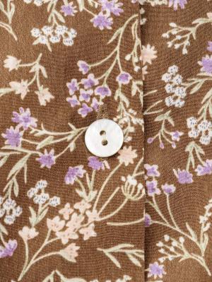 マタニティ ワンピース|フレアスリーブフラワープリントワンピース　マタニティ・産後授乳服【出産後も長く使える】