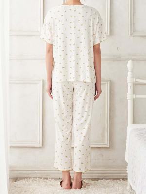 マタニティ パジャマ・ルームウェア|Rosemadame（ローズマダム）　小花柄半袖ルームウェアセット　マタニティ・産後授乳パジャマ【出産後も長く使える】