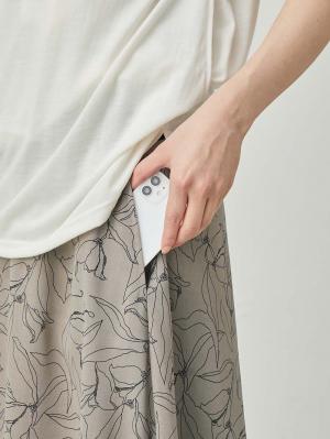 マタニティ スカート|フラワープリントフレアスカート　マタニティ・産後【出産後も長く使える】