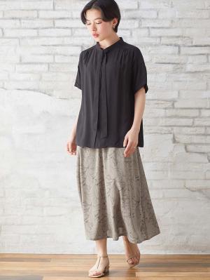 マタニティ スカート|フラワープリントフレアスカート　マタニティ・産後【出産後も長く使える】