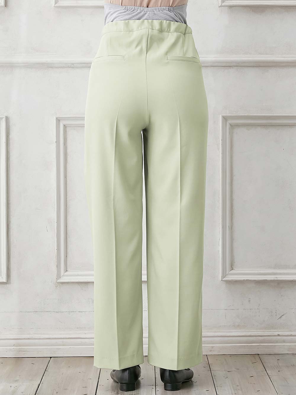 マタニティ パンツ|ストレッチツイルパンツ　マタニティ・産後【出産後も長く使える】